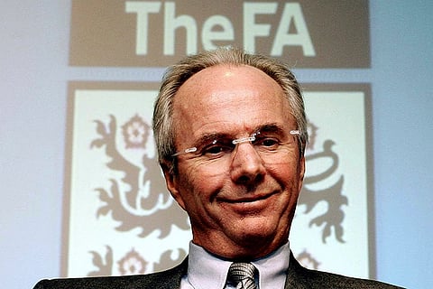Soccer Eriksson Obit: Sven-Goran Eriksson during a press conference at FA headquarters in London, Tuesday Jan. 24, 2006.